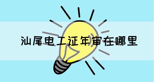 汕尾电工证年审在哪里(图1)