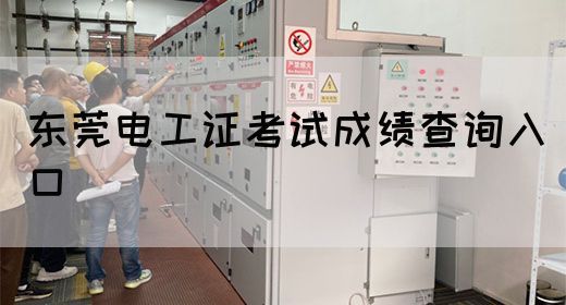 东莞电工证考试成绩查询入口