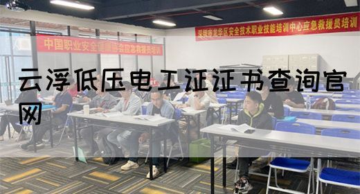 云浮低压电工证证书查询官网