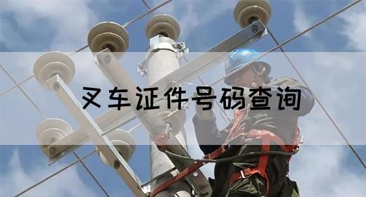叉车证件号码查询