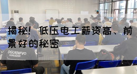 揭秘！低压电工薪资高、前景好的秘密