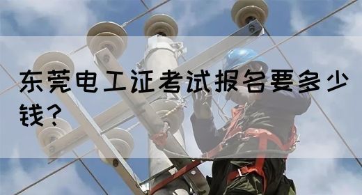 东莞电工证考试报名要多少钱？