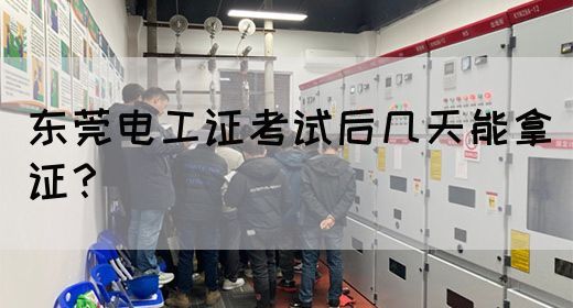 东莞电工证考试后几天能拿证？