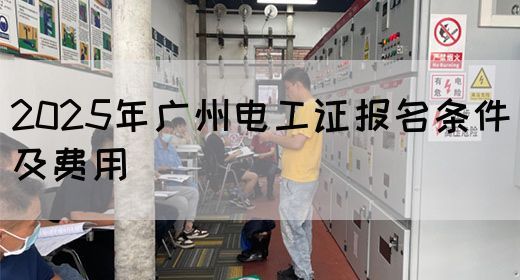 2025年广州电工证报名条件及费用