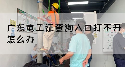 广东电工证查询入口打不开怎么办