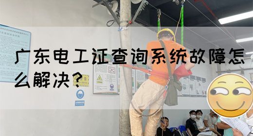 广东电工证查询系统故障怎么解决?(图1) 广东电工证查询系统故障怎么解决?(图1)