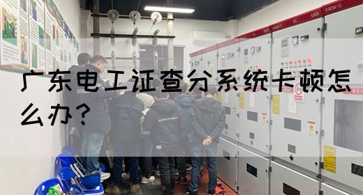 广东电工证查分系统卡顿怎么办？