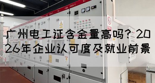 广州电工证含金量高吗？2026年企业认可度及就业前景