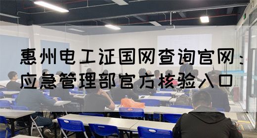 惠州电工证国网查询官网：应急管理部官方核验入口